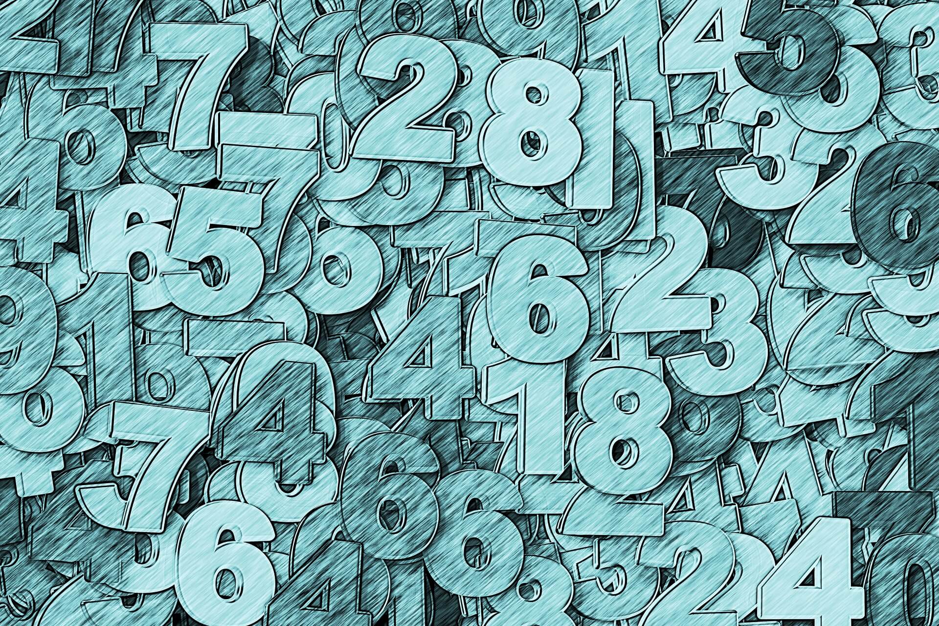 numbers against a light background